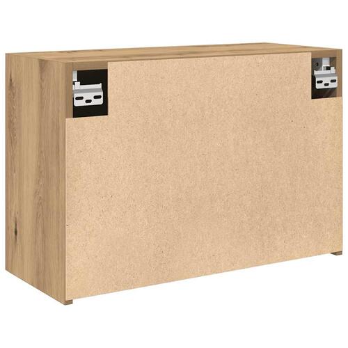 Væghængt badeværelsesskab 60x25x40 cm konstrueret træ kunsteg