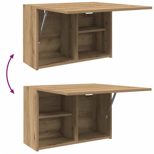 Væghængt badeværelsesskab 60x25x40 cm konstrueret træ kunsteg