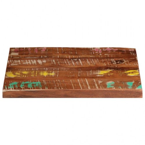 Bordplade 60x60x1,5 cm firkantet massivt genbrugstræ