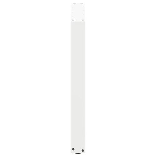 Sofabordben U-formet 2 stk. 80x(72-73) cm stål hvid