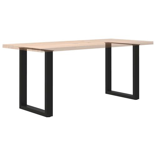 Sofabordben U-formet 2 stk. 70x(72-73) cm stål sort