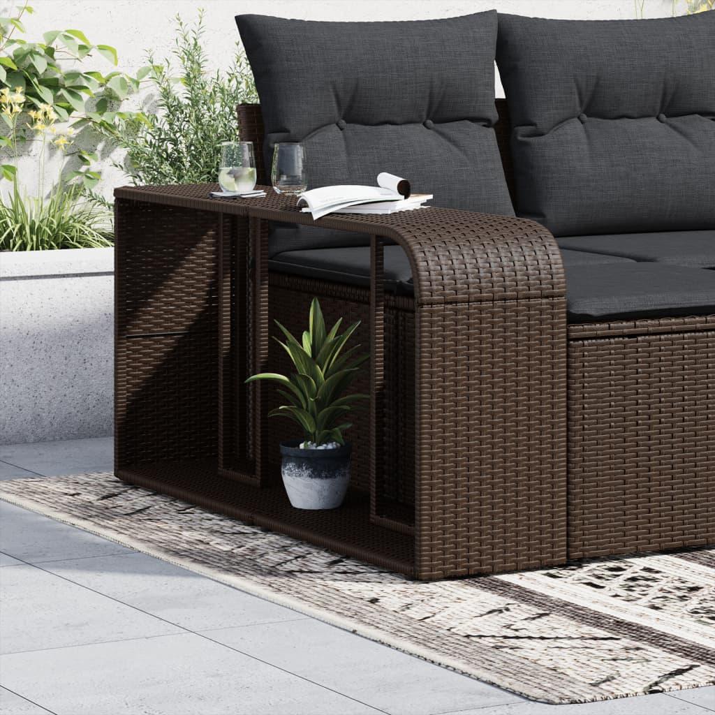 Opbevaringshylder Stk Polyrattan Brun