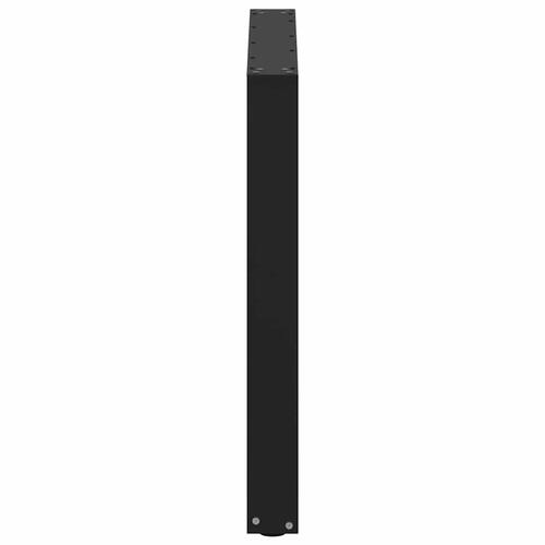 Sofabordben U-formet 2 stk. 80x(72-73) cm stål sort