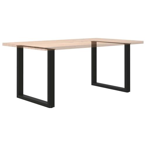 Sofabordben U-formet 2 stk. 80x(72-73) cm stål sort