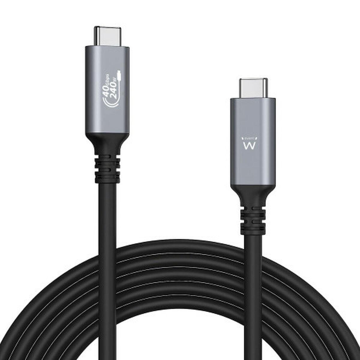 Usb C Kabel Ewent Ec1070 Sort 1 M