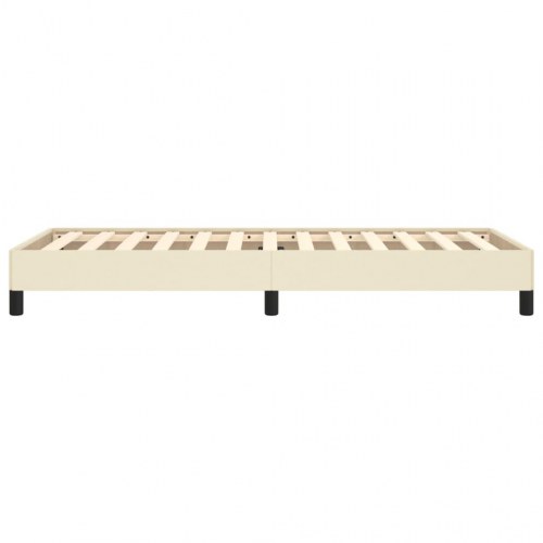 Sengeramme 90x190 cm i kunstlæder - creme