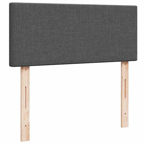 Ottoman seng med madras 120x190 cm stof mørkegrå