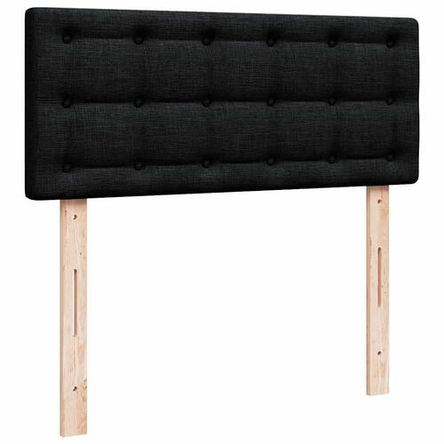 Ottoman seng med madras & LEDs 120x190 cm stof sort