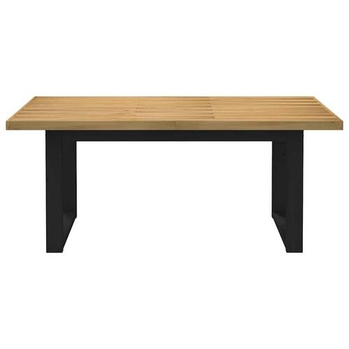 Spisebord NOAIN U-formede ben 180x90x75 cm massivt træ fyrretræ
