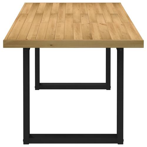 Spisebord NOAIN U-formede ben 180x90x75 cm massivt træ fyrretræ
