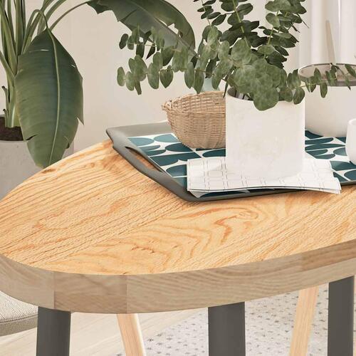Bordplade 100x50x4 cm massivt egetræ oval
