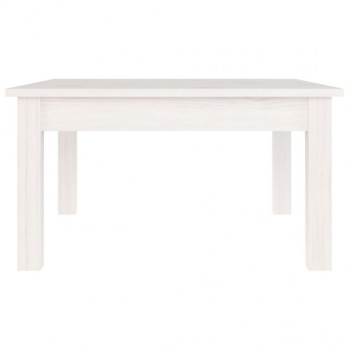 Sofabord i massivt fyrretræ - 55 × 55 × 30 cm, hvid