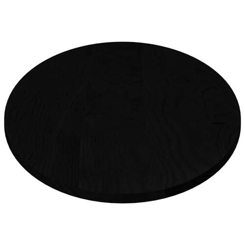 Bordplade 140x60x2 cm massivt egetræ oval mørkebrun