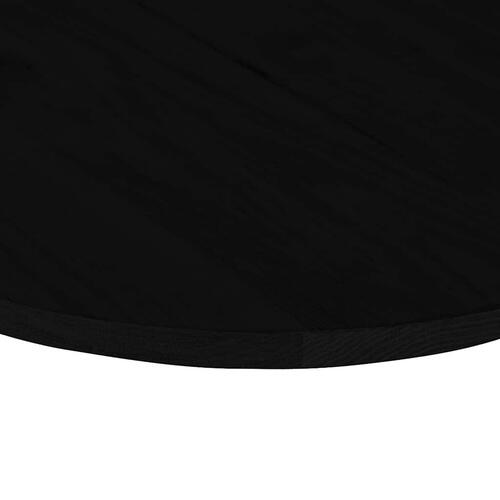 Bordplade 140x60x2 cm massivt egetræ oval mørkebrun