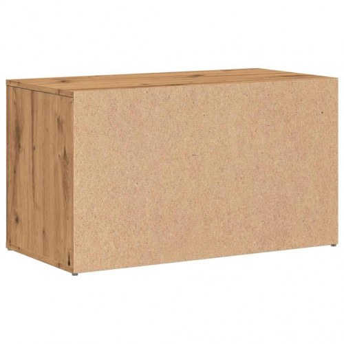 Entrébænk med opbevaring 80×40×45 cm - spånplade i artisan eg