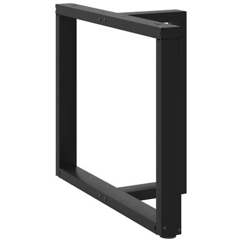 Spisebordsben T-formet 2 stk 100x35x(72-73) cm stål sort