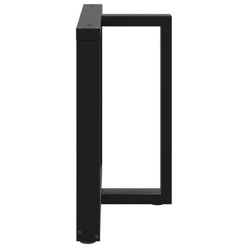 Spisebordsben T-formet 2 stk 100x35x(72-73) cm stål sort