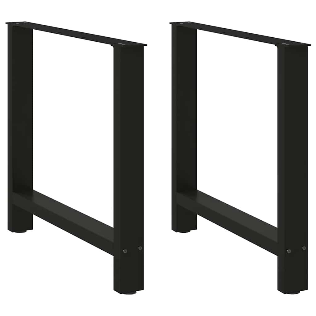 Sofabordben 2 stk. 80x(72-73) cm stål sort
