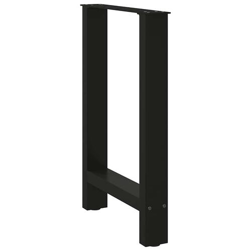 Sofabordben 2 stk. 60x(72-73) cm stål sort