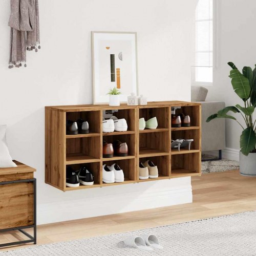 Skoskabe 2 stk. 52x30x50 cm antikt træ