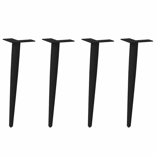 Sofabordben konisk form 4 stk. 30-31 cm stål sort