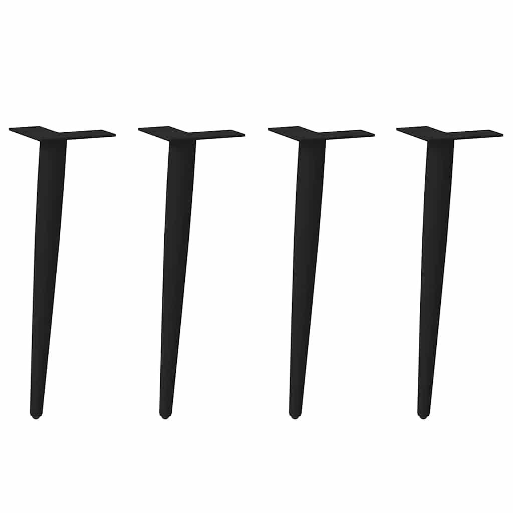 Sofabordben konisk form 4 stk. 30-31 cm stål sort