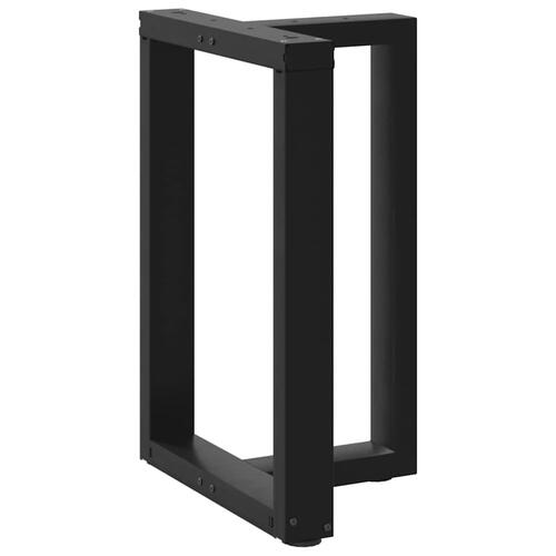 Spisebordsben T-formet 2 stk 60x35x(72-73) cm stål sort