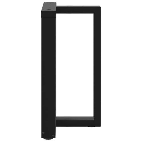 Spisebordsben T-formet 2 stk 60x35x(72-73) cm stål sort
