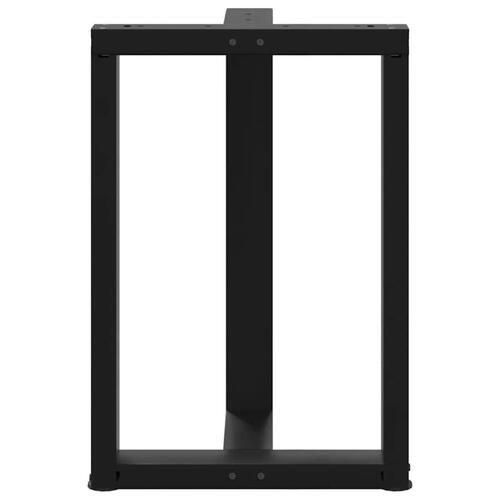 Spisebordsben T-formet 2 stk 60x35x(72-73) cm stål sort