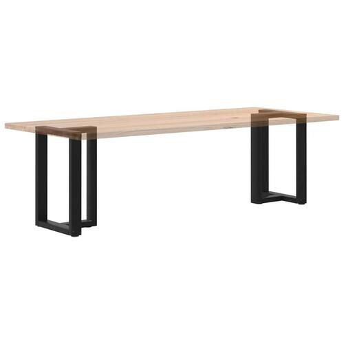 Spisebordsben T-formet 2 stk 60x35x(72-73) cm stål sort