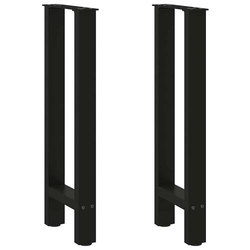 Sofabordben 2 stk. 38x(72-73) cm stål sort