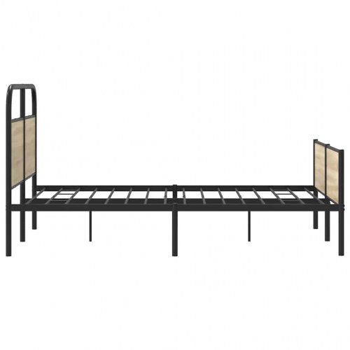 Sengeramme 120 x 190 cm med lamelbund - sonoma-eg