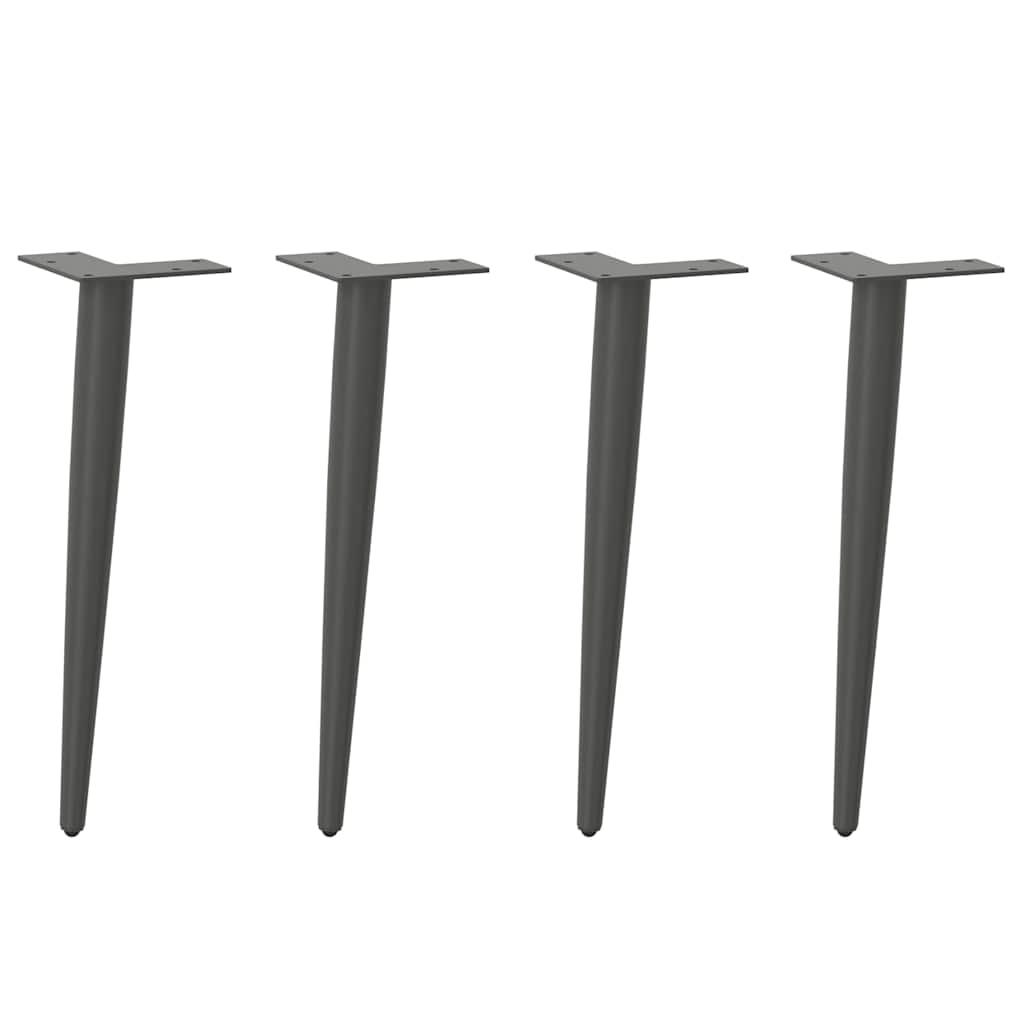 Sofabordben konisk form 4 stk 42-43 cm stål antracitgrå