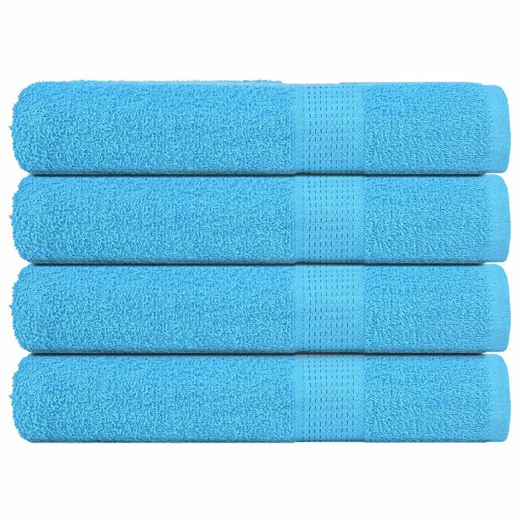Håndklæder 4 stk. 100x200 cm 360 g/m2 100 % bomuld turkis billede