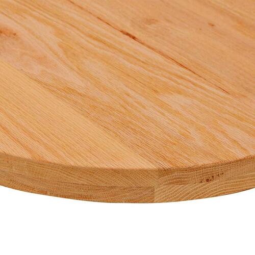 Bordplade 120x60x4 cm massivt egetræ oval lysebrun