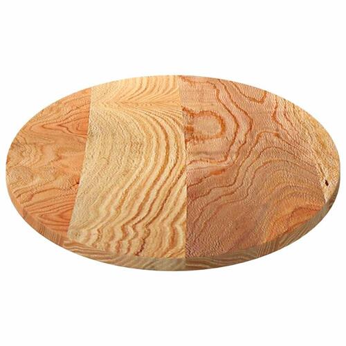 Bordplade 120x60x2 cm massivt egetræ oval lysebrun