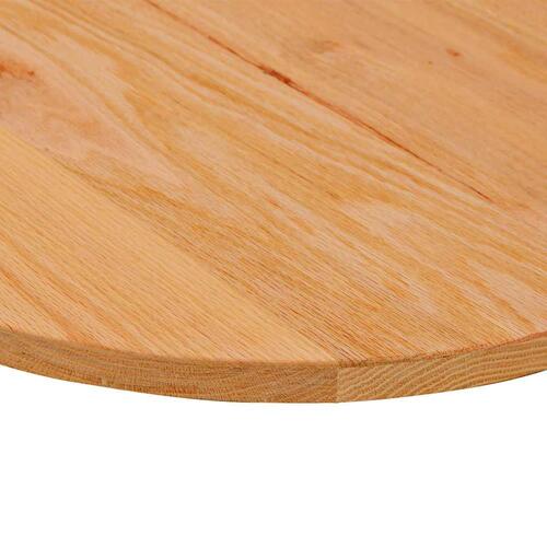 Bordplade 120x60x2 cm massivt egetræ oval lysebrun