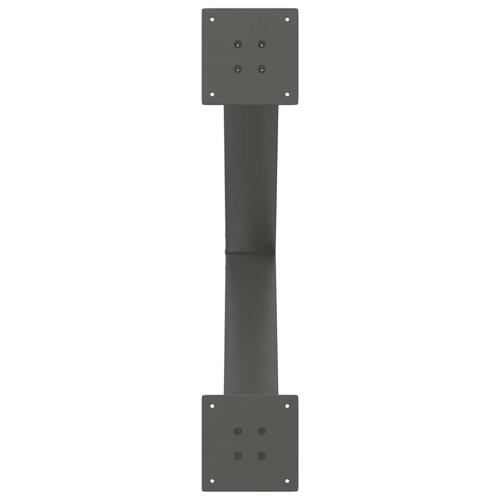 Spisebordsben X-formet 2 stk. 70x(72-73) cm stål antracitgrå