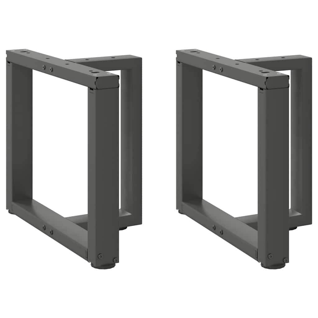Sofabordben T-formet 2 stk 50x25x(42-43) cm stål antracitgrå