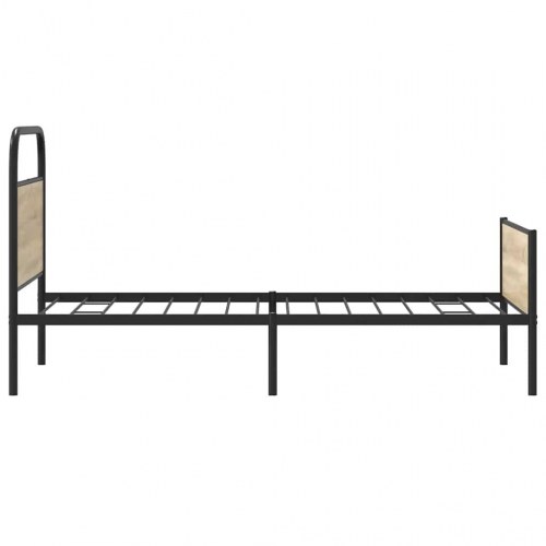 Sengeramme 100 x 190 cm med hoved- og fodgærde - sonoma-eg
