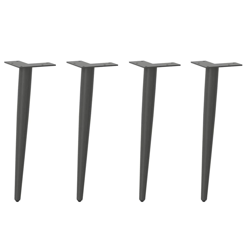 Sofabordben konisk form 4 stk. 30-31 cm stål antracitgrå