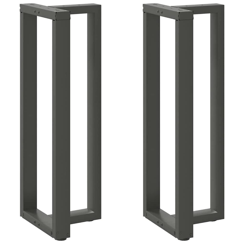 Barbordsben T-formet 2 stk 50x35x(111-112) cm stål antracitgrå