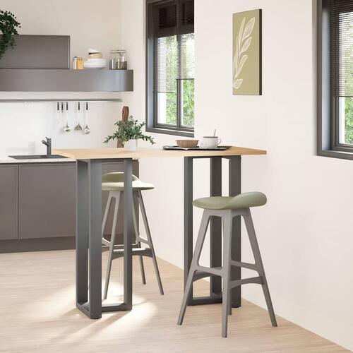 Barbordsben T-formet 2 stk 50x35x(111-112) cm stål antracitgrå