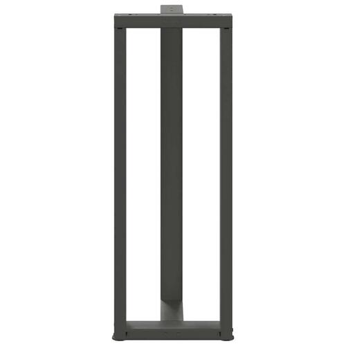 Barbordsben T-formet 2 stk 50x35x(111-112) cm stål antracitgrå
