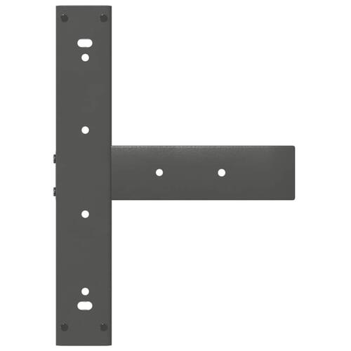 Barbordsben T-formet 2 stk 50x35x(111-112) cm stål antracitgrå