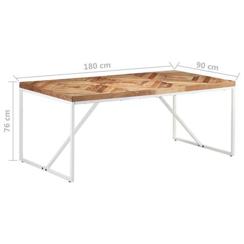 Spisebord 180x90x76 cm massivt akacietræ og mangotræ