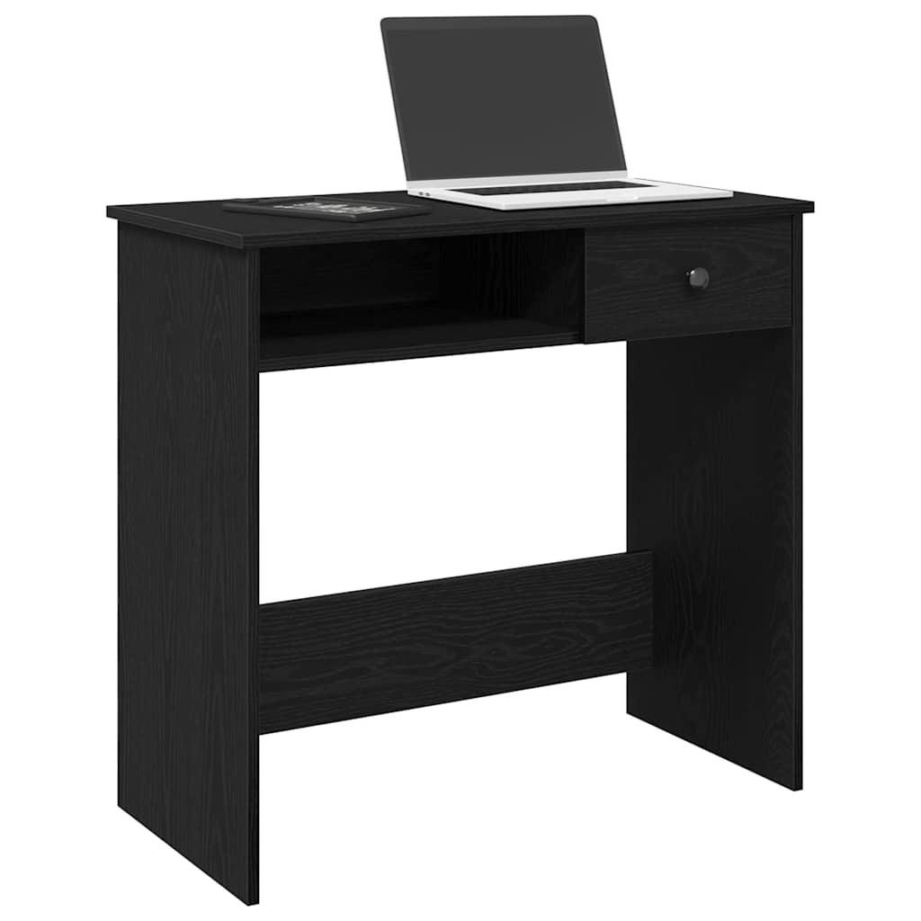 Skrivebord 80x40x75 Cm Konstrueret Træ Sort