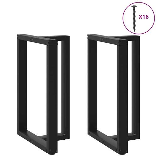 Barbordsben T-formet 2 stk 60x35x(91-92) cm stål sort