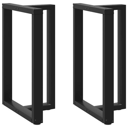 Barbordsben T-formet 2 stk 60x35x(91-92) cm stål sort