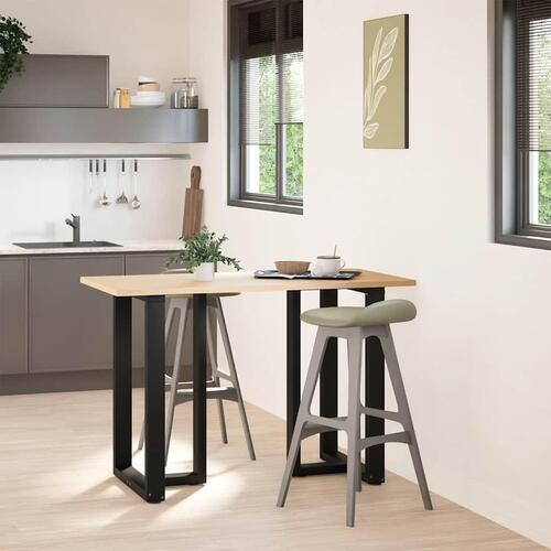 Barbordsben T-formet 2 stk 60x35x(91-92) cm stål sort
